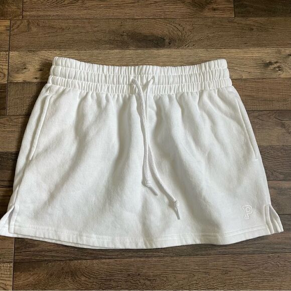 White Cotton Terry Mini Skirt XS By Victoria’s Secret Pink - Picture 4 of 4